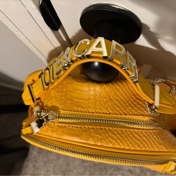 Yellow Textured Backpack - Picture 2 of 13